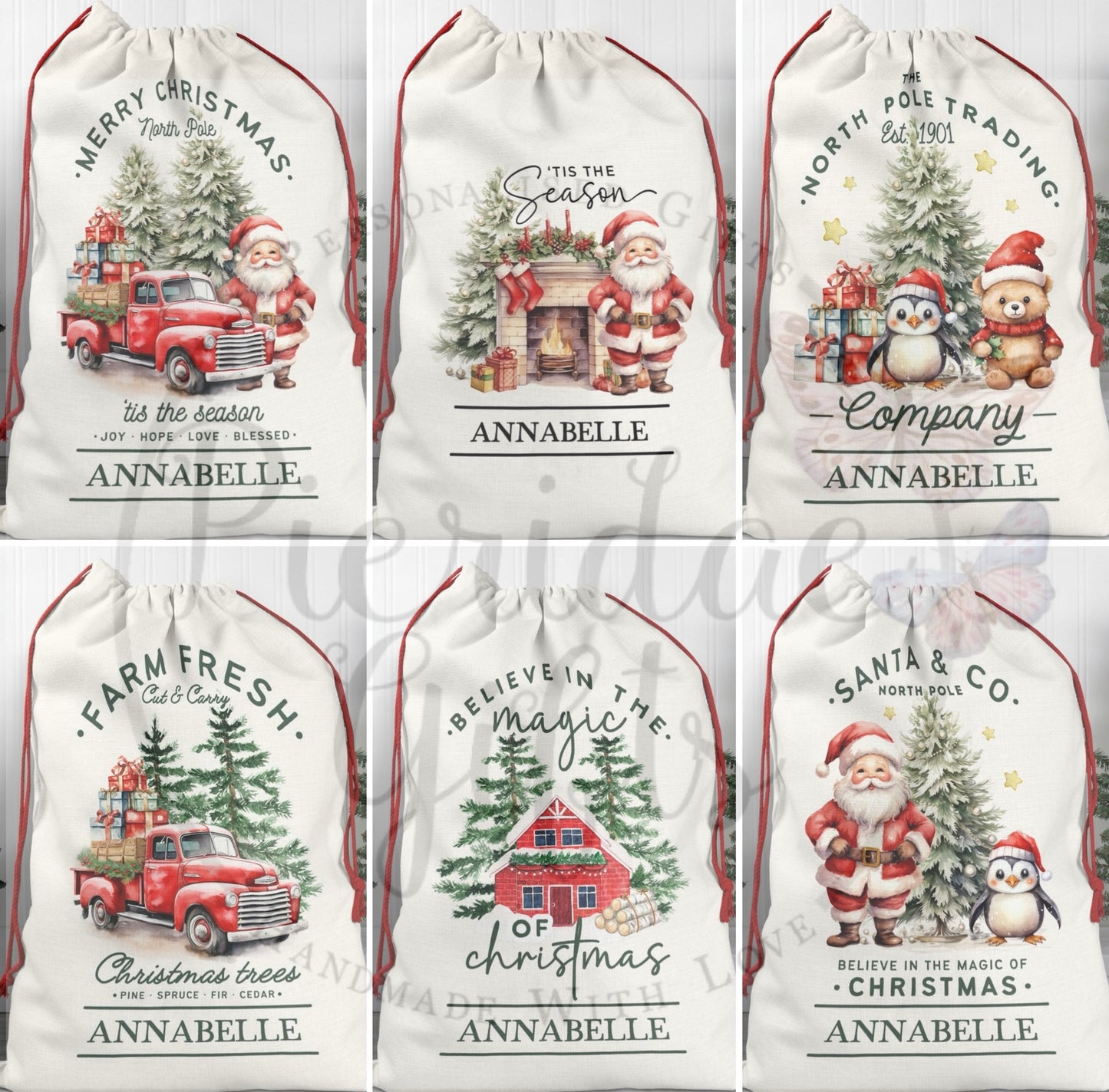 Personalised Luxury Christmas Santa Sack (different designs available)