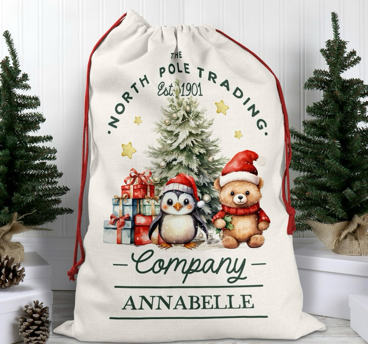 Personalised Luxury Christmas Santa Sack (different designs available)