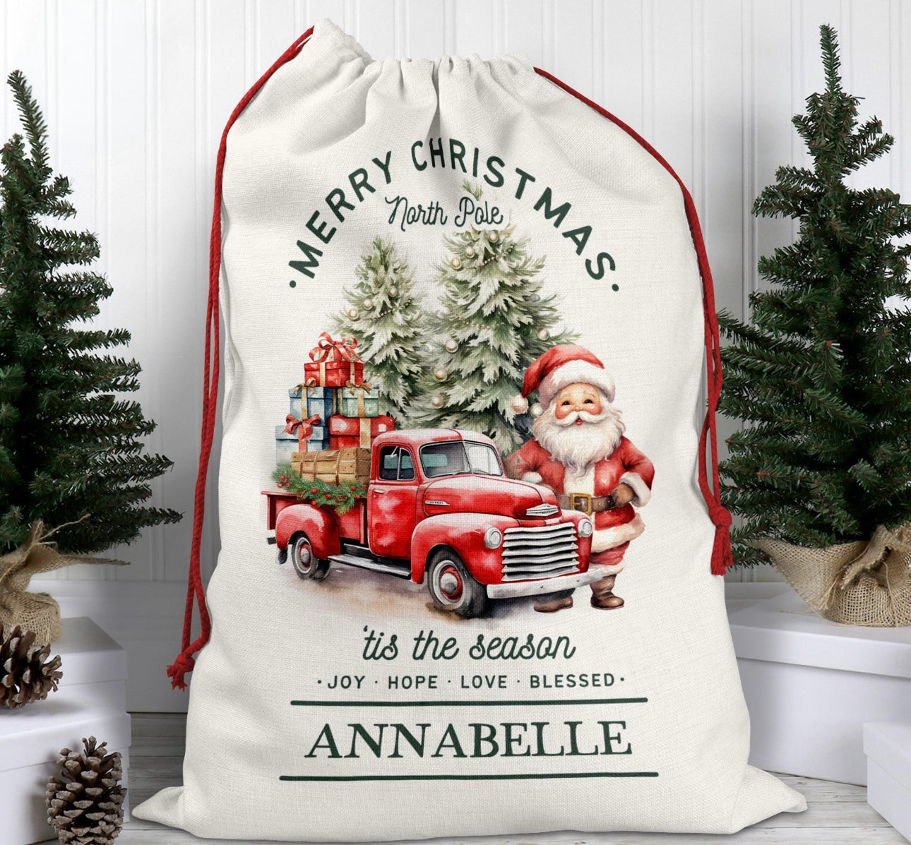 Personalised Luxury Christmas Santa Sack (different designs available)