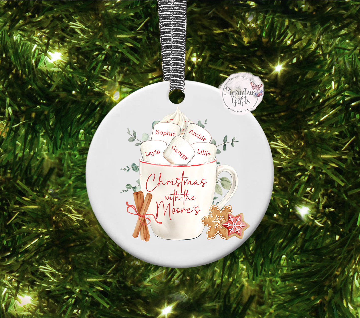 Personalised Christmas Marshmallow Family Bauble