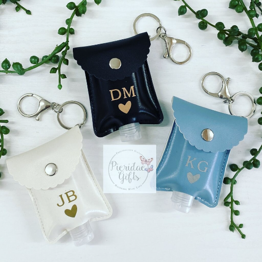 Personalised Sanitiser Keyring, sanitiser bottle, sanitiser keychain