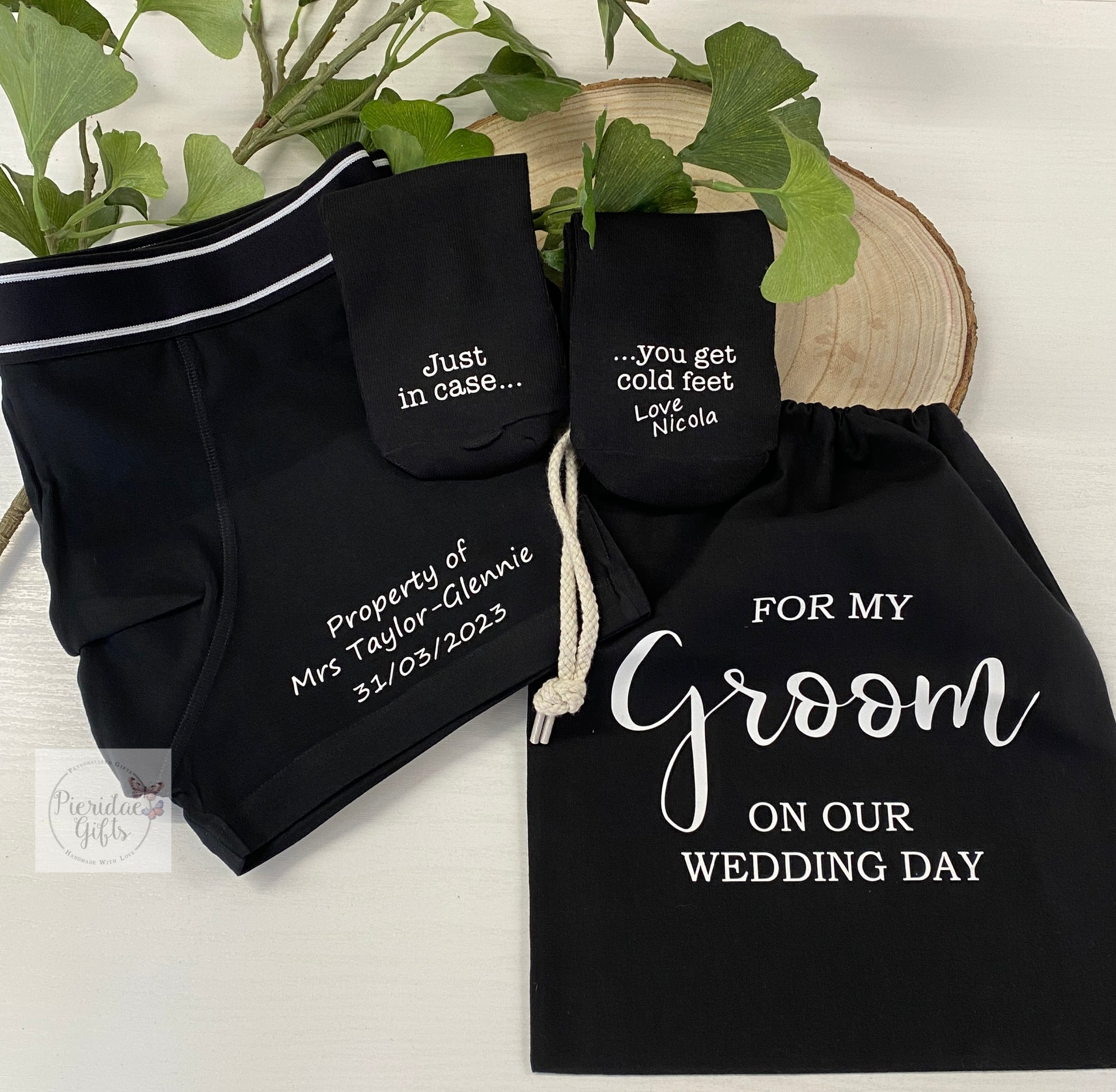 Groom Wedding Boxers,Personalised Boxers With Date Gift For Groom