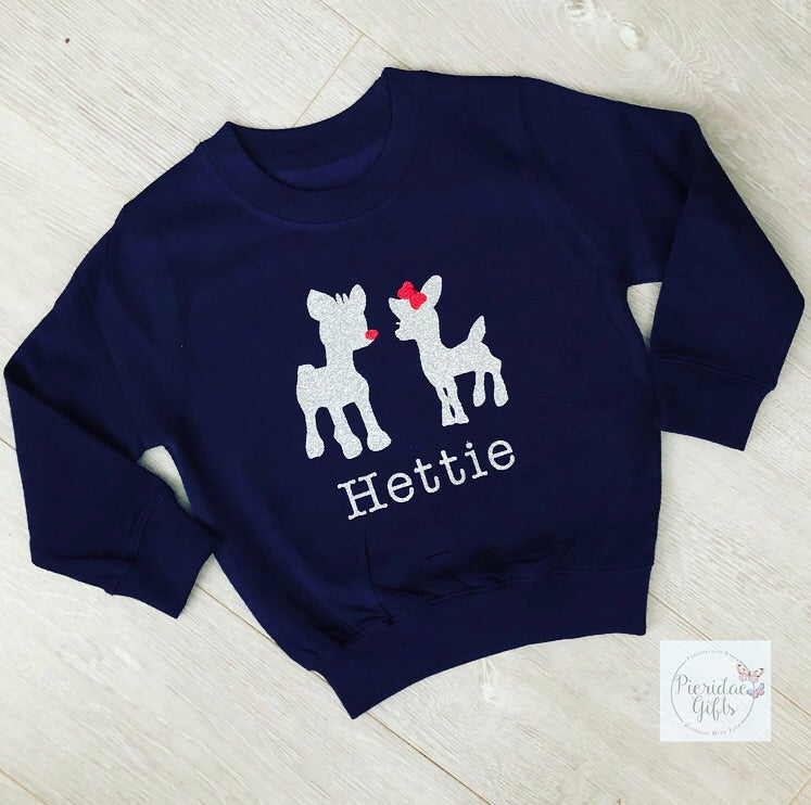 Personalised Christmas Reindeer Jumper